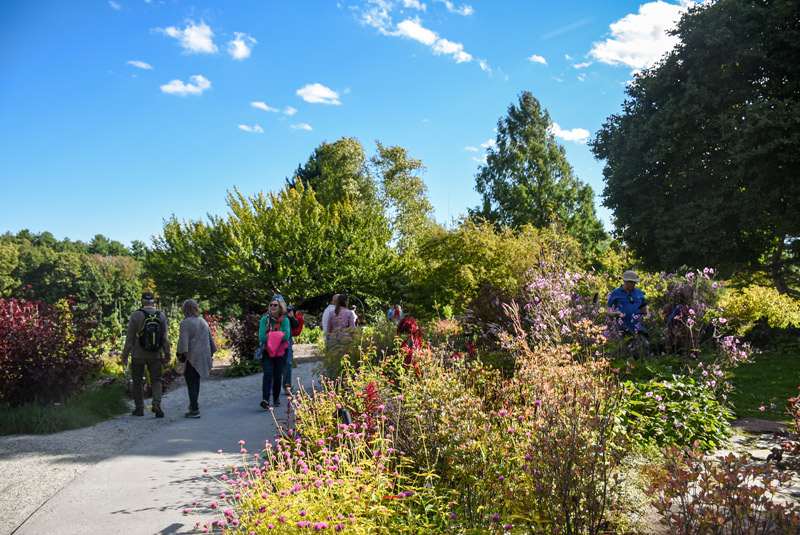 Visitors enjoying the Cottage Garden