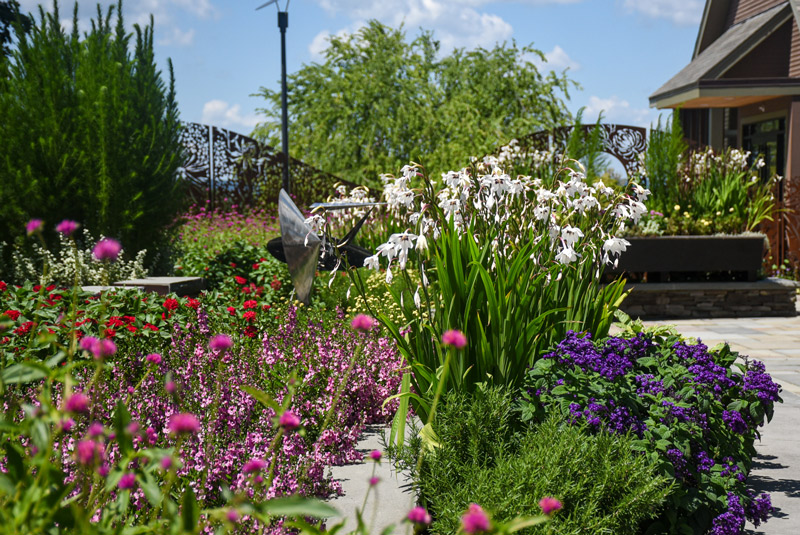 A wide angle view of The Court: A Garden Within Reach.