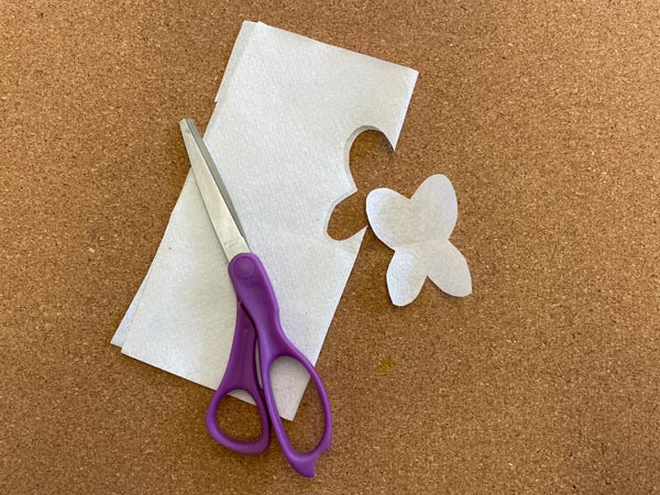 Materials needed for a children's activity laid out on the table.