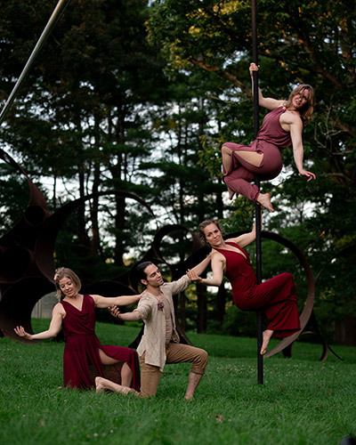 a group of aerial acrobats