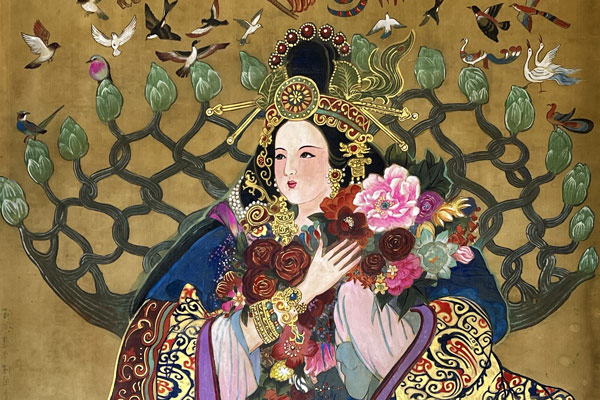 Xiang Li's watercolor Chinese Empresses painting