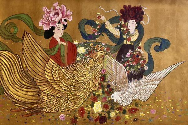 Xiang Li's watercolor Chinese Empresses painting