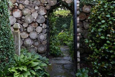 Sakonnet Garden Log Archway
