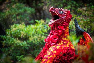 The dragon at the Myths, Magic, and Monsters exhibit.